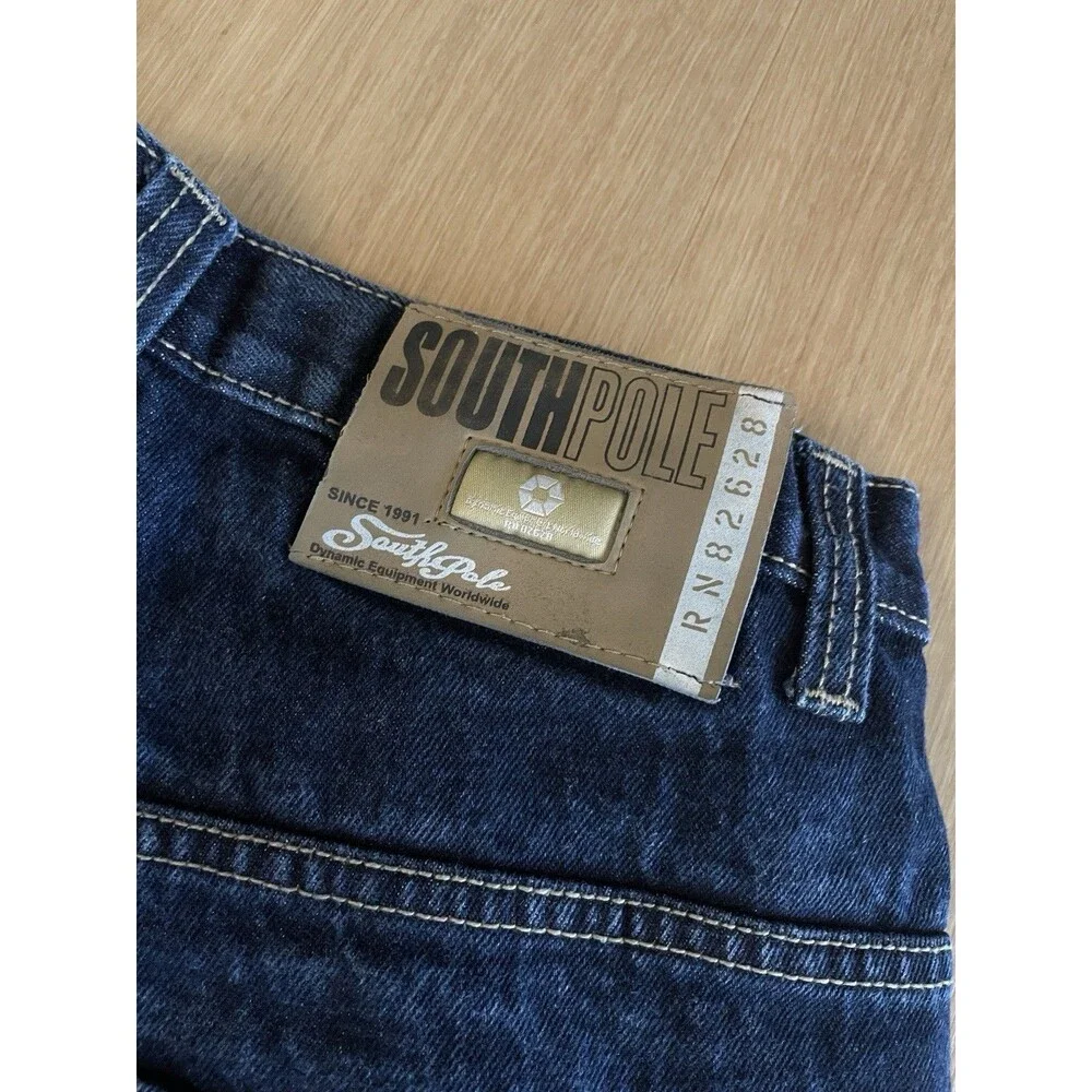 Vintage Southpole Jeans Mens 30x30 Baggy Denim Y2K Hip Hop Streetwear - Picture 6 of 13